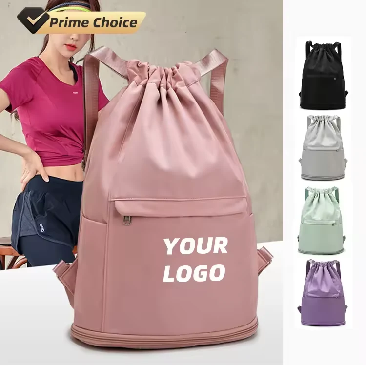 Expandable Nylon Drawstring Travel Backpack product reference image