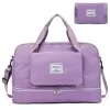Nylon Travel Duffel with Trolley Sleeve and Shoe Compartment Purple color SKU reference