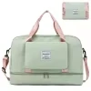 Nylon Travel Duffel with Trolley Sleeve and Shoe Compartment Pink color SKU reference