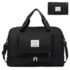 Nylon Travel Duffel with Trolley Sleeve and Shoe Compartment Grey color SKU reference