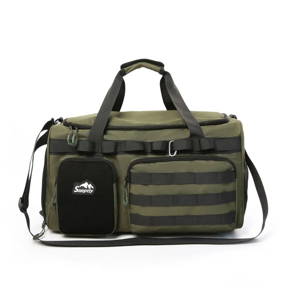 Oxford Travel Duffel with Side Mesh & Shoe Compartments Green color SKU reference