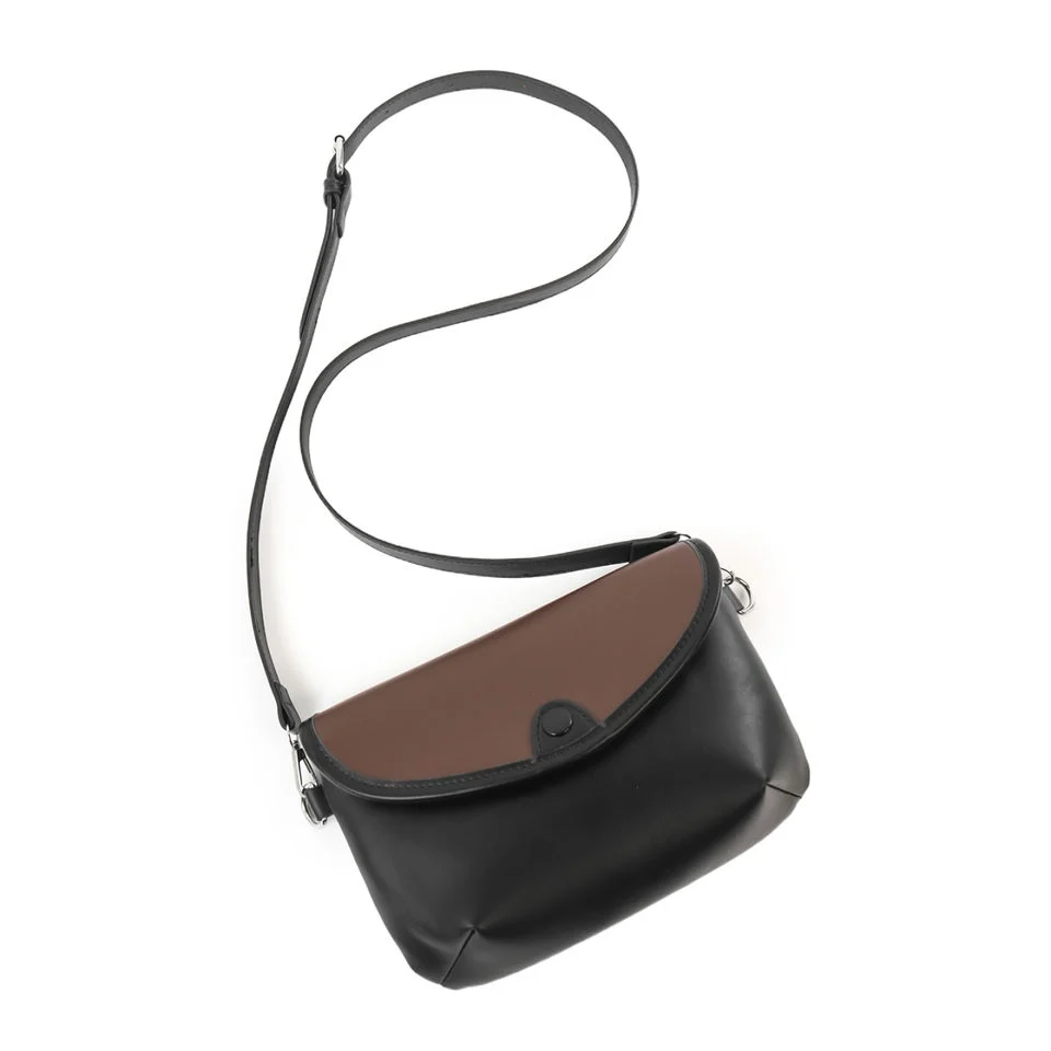 Minimalist Unisex PU Travel Crossbody Bag Brown color SKU reference