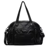 PU Crossbody Shoulder Bag with Security Pocket Black color SKU reference