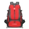 50L Nylon Travel Backpack with Shoe Compartment & Laptop Sleeve Red color SKU reference