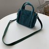 Corduroy Zipper Shoulder Bag Color reference 03 color SKU reference