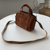 Corduroy Zipper Shoulder Bag Color reference 04 color SKU reference