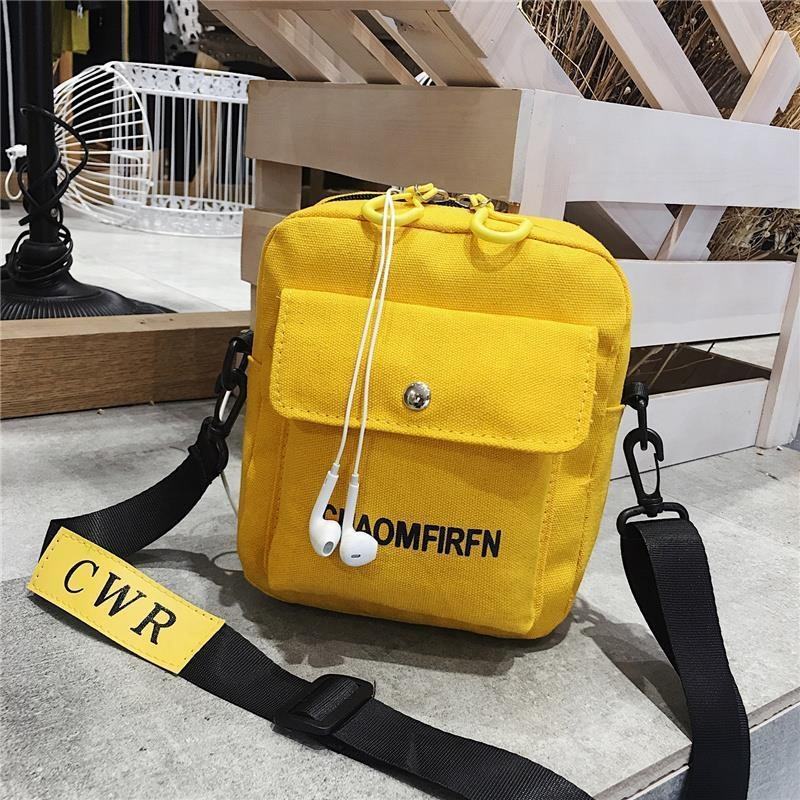 Mini Canvas Shoulder Messenger Bag with Earphone Port product reference image