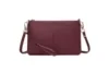 Large PU Clutch Wallet with Wrist Strap Wine red color SKU reference