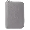 Lychee-Texture Leather Folding Zip Wallet Light Pink color SKU reference