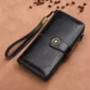 Full-Grain Leather Wallet with ID Window Color reference 01 color SKU reference