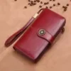Full-Grain Leather Wallet with ID Window Color reference 05 color SKU reference