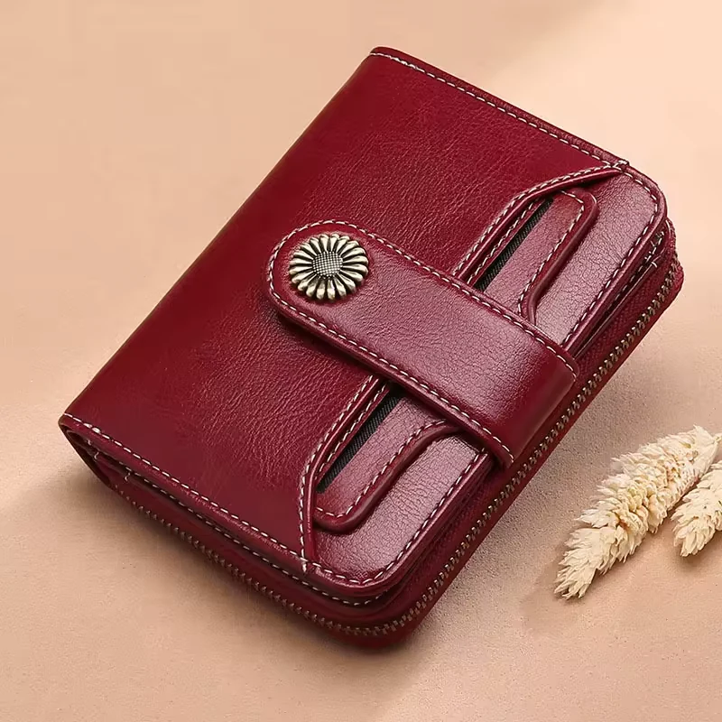 Compact Genuine Leather Multi-Card Wallet product reference image