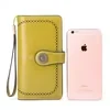 Full-Grain Leather Long Wallet with ID Window Color reference 08 color SKU reference