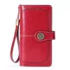 Full-Grain Leather Long Wallet with ID Window Color reference 12 color SKU reference