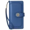 Full-Grain Leather Long Wallet with ID Window Color reference 13 color SKU reference
