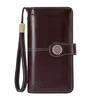 Full-Grain Leather Long Wallet with ID Window Color reference 15 color SKU reference
