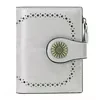 Oil-Wax Carved Leather Short Zip Wallet Color reference 16 color SKU reference