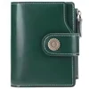 Short Genuine-Leather Bifold Wallet with Multi-Card Storage Color reference 08 color SKU reference