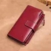 Genuine Leather Long-Zip Bifold Card Wallet Color reference 12 color SKU reference