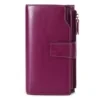 Genuine Leather Long-Zip Bifold Card Wallet Color reference 14 color SKU reference