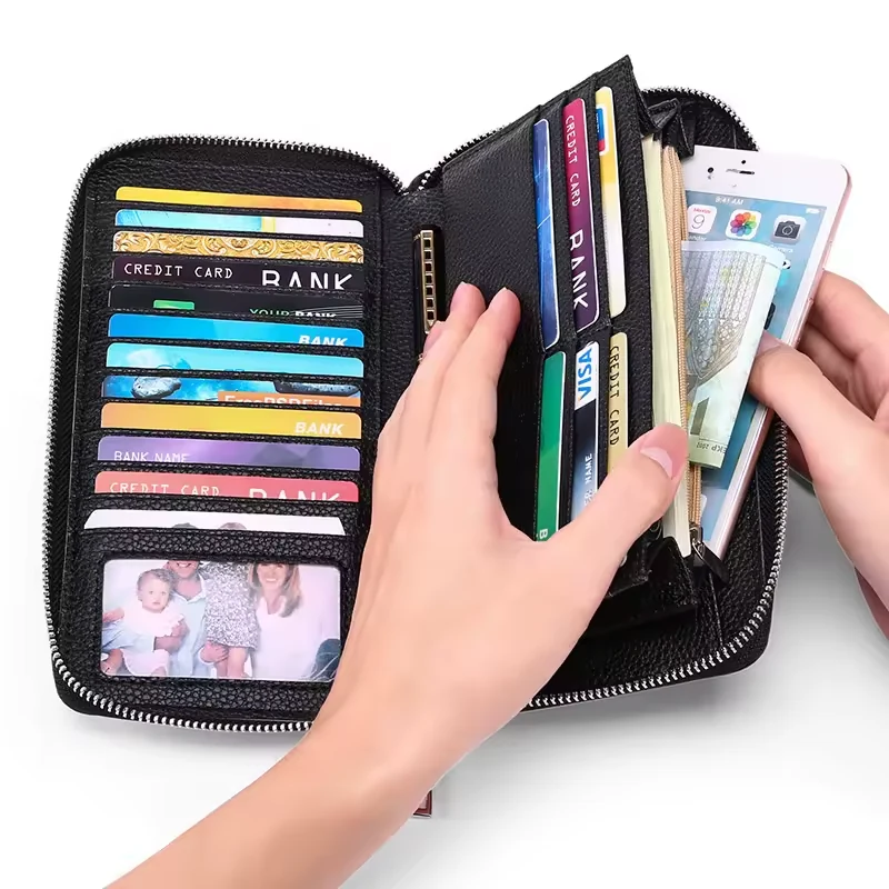 Long Zip Wallet with Wrist Strap in 15 Colors product reference image