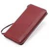 Long Zip Wallet with Wrist Strap in 15 Colors Claret color SKU reference