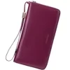 Long Zip Wallet with Wrist Strap in 15 Colors Dark Purple color SKU reference