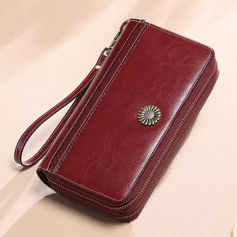 Double-Zip Long Wallet with Wrist Handle product reference image
