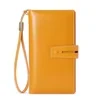 Three-Fold Long Wallet with Multi-Card Storage Yellow color SKU reference