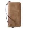 Lychee-Grain Long Wallet with Chain Carry Detail Black color SKU reference