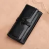 Genuine Leather Long Wallet with Multi-Card Storage Yellow color SKU reference