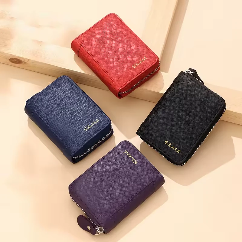 Crocodile-Texture Mini Wallet with Zip Closure product reference image