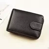 Genuine Leather Short Wallet with ID Window Color reference 07 color SKU reference