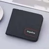 Canvas Bifold Wallet and Card Holder Black color SKU reference