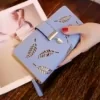 PU Wallet with Gold Leaf Cutout Detail Blue color SKU reference