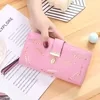 PU Wallet with Gold Leaf Cutout Detail Hot pink color SKU reference