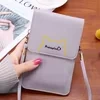 Clear-Touch Window Cellphone Crossbody Pouch Purple color SKU reference