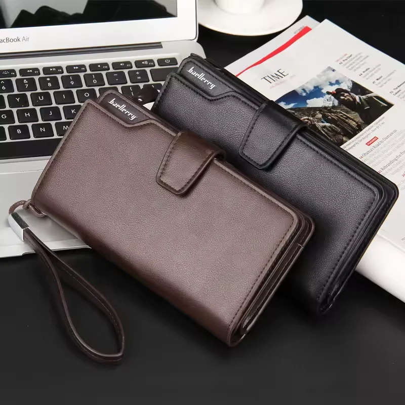 Vertical PU Phone Wallet with Zip Card Slots product reference image