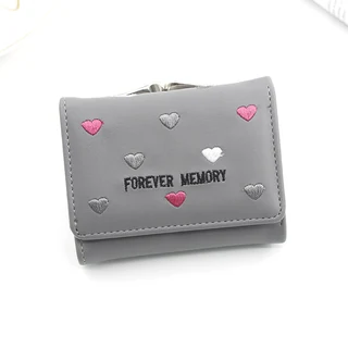 Trifold PU Short Wallet with Multiple Color References Gray · Style 02 color SKU reference