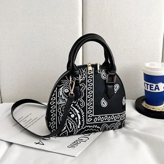 Paisley Handbag, Bucket Hat & Scarf Set Black handbag SKU overview reference