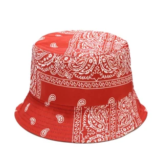 Paisley Handbag, Bucket Hat & Scarf Set Red bucket hat SKU overview reference