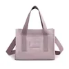 Mini Nylon Tote Handbag with Zipper Closure Mauve color SKU reference