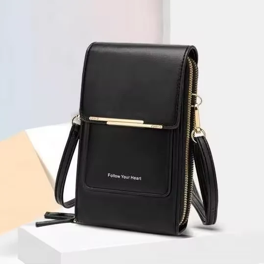 Double-Layer PU Crossbody Phone Wallet product reference image