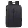 15.6-Inch Nylon Business Backpack with USB Port Black color SKU reference