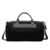Leopard-Print PU Duffel with Shoe and Wet/Dry Storage Black color SKU reference