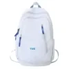 22 L Nylon Travel Backpack with Laptop Compartment White color SKU reference