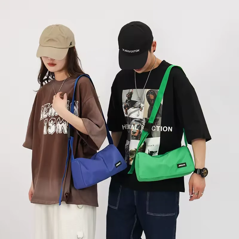 Cartoon-Print Canvas Crossbody Bag with Adjustable Strap product reference image