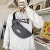 Canvas Waist & Chest Sling Bag in Four Colors Grey color SKU reference