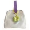 Mini Canvas Bucket Tote with 3D Flower Charm Style reference 02 color SKU reference
