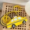Taxi-Shaped PU Novelty Crossbody Bag Yellow taxi reference color SKU reference